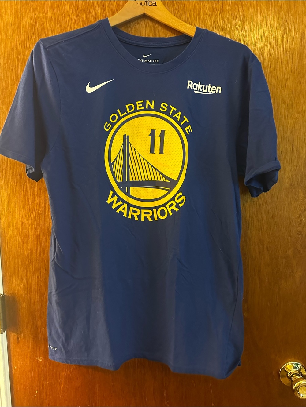 Nike Navy Crewneck Tee with Yellow Accent